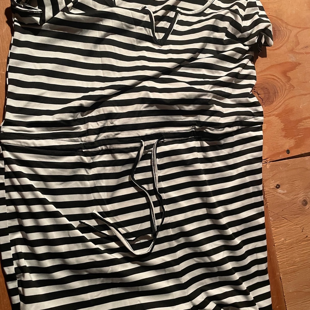 Black and White Striped short jumper